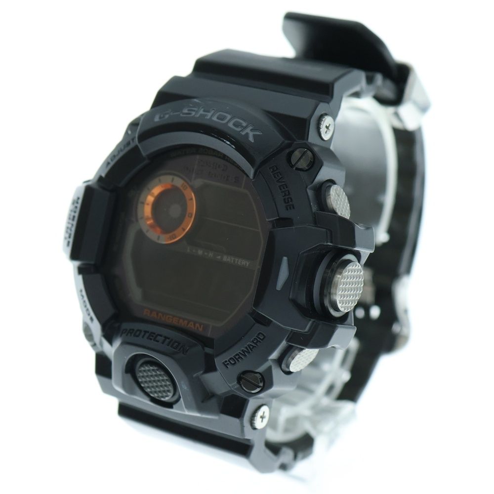  CASIO G SHOCK カシオ ジーショック Master of レンジマン ブラック文字盤 樹脂 カーボン ソーラー 腕時計 ウォッチ ブラック GW 9400 BJ その他 時計
