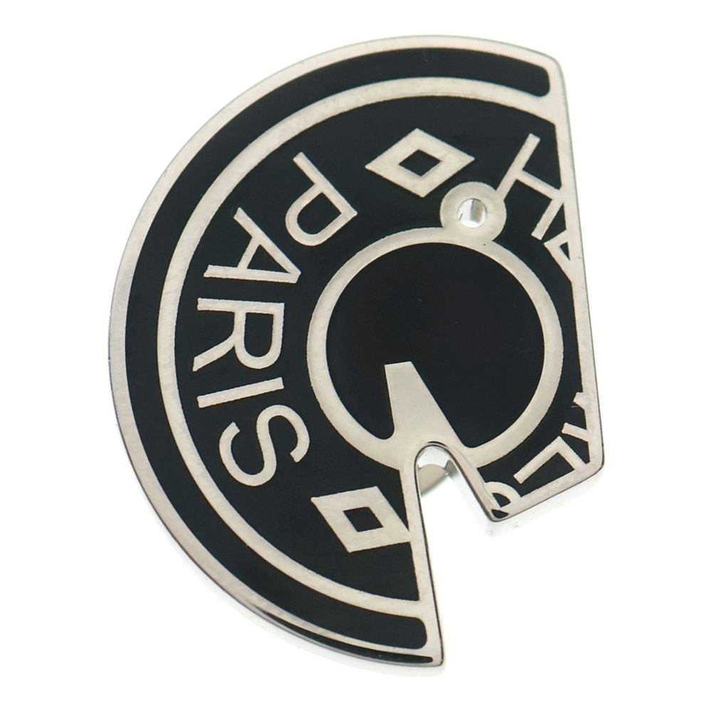 HERMES エルメス カルーゼル ブローチ ピンバッジ ブラック ノワール シルバー金具