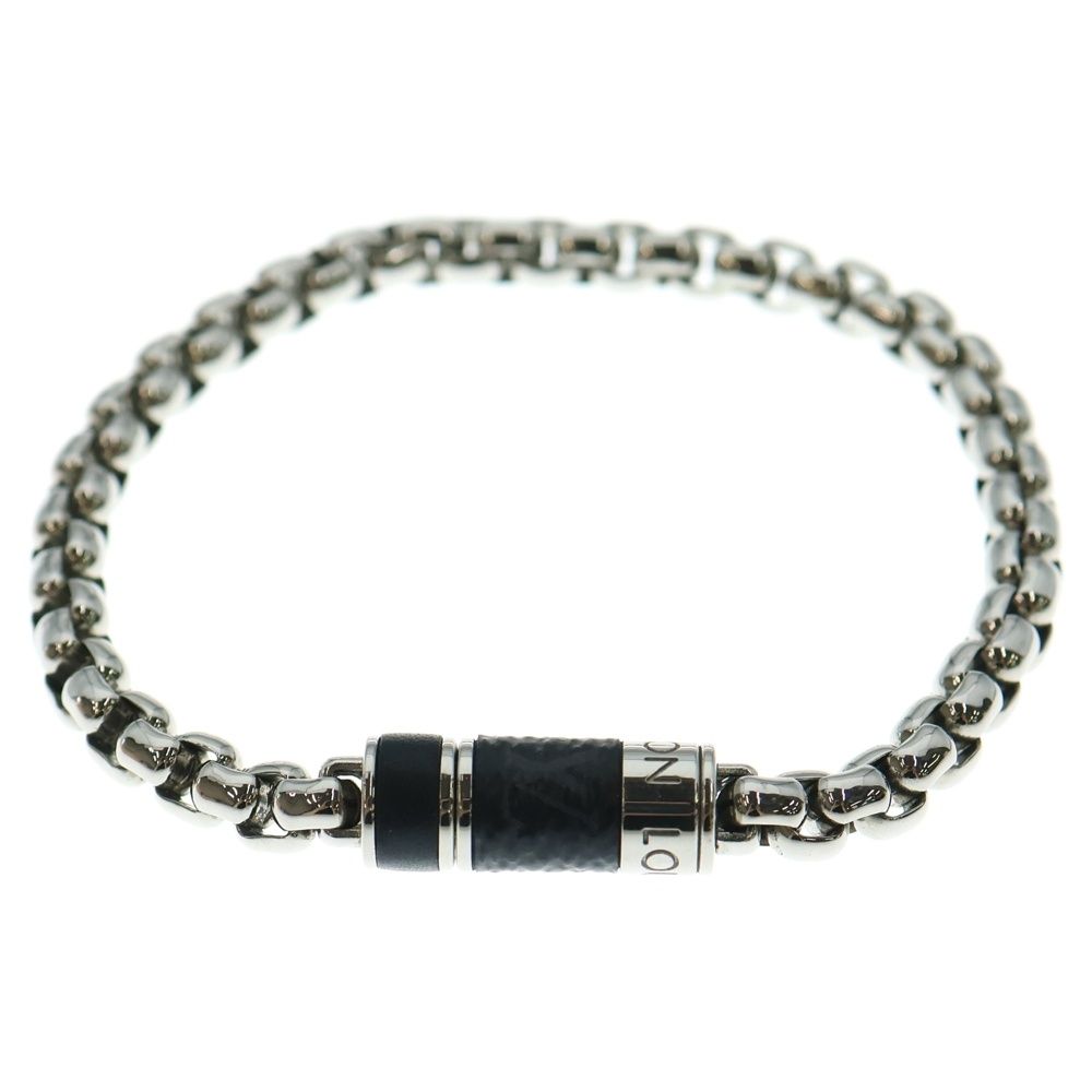 LOUIS VUITTON ルイヴィトン モノグラム チェーン ブレスレット エクリプス M63107 シルバー