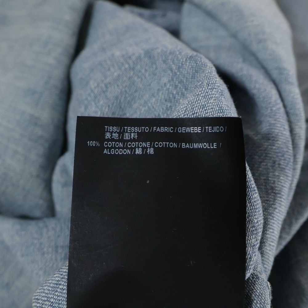  SAINT LAURENT PARIS サンローランパリ 18 AW ウォッシュ加工 ウエスタン スナップボタン デニムシャツ インディゴ レディース 527493 長袖 Tシャツ カットソー