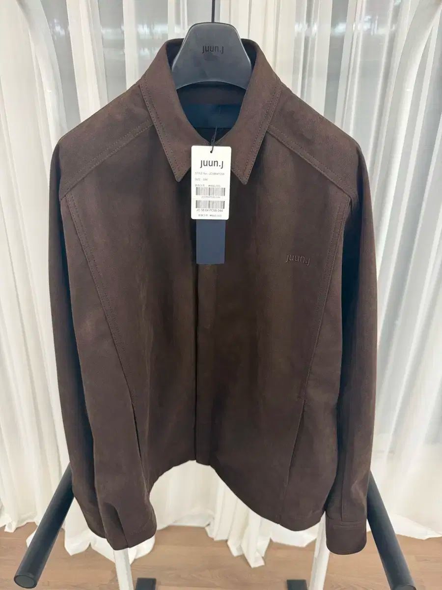 Juun.J ジュンジェイ 25fw ウール ウルトラスウェード ブラウン シャツ 44サイズ 105サイズ