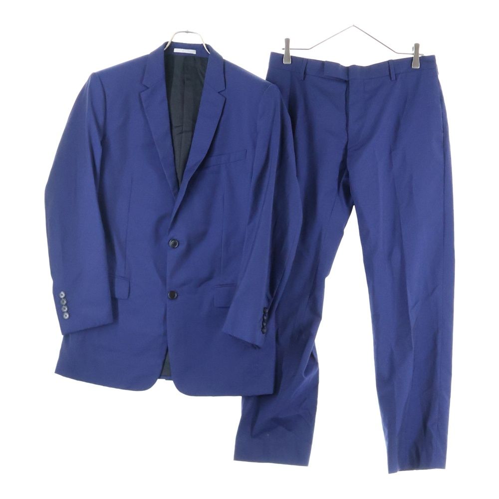 Dior HOMME ディオールオム セットアップスーツ ウール ナローラペル 2B テーラードジャケット ノータック スラックスパンツ ネイビー 633C720A3919