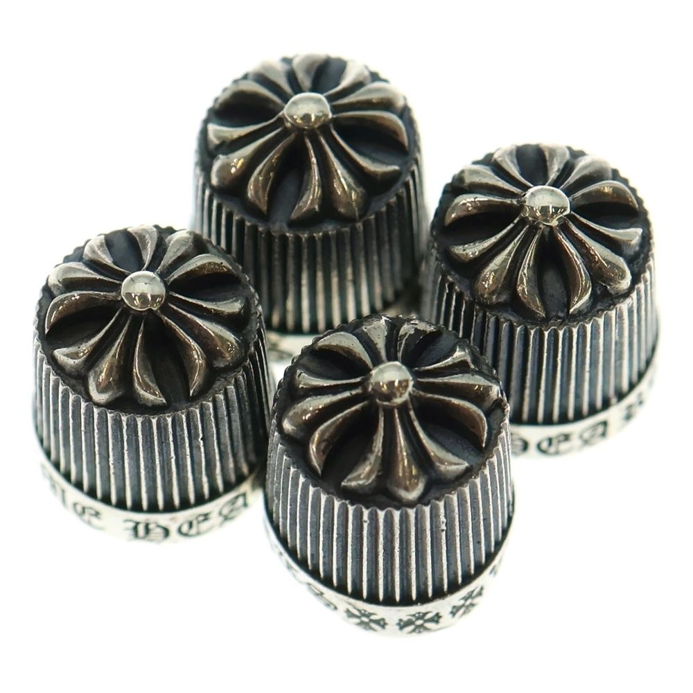 CHROME HEARTS クロムハーツ VALVE CAP 2018年 クリスマス 自動車用 バルブキャップ シルバー 4個セット
