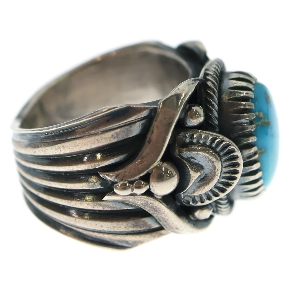 INDIAN JEWELRY インディアンジュエリー NAVAJO DELBERT GORDON ナバホ族 デルバートゴードン ターコイズリング シルバー WWW_SHINETEETH_COM