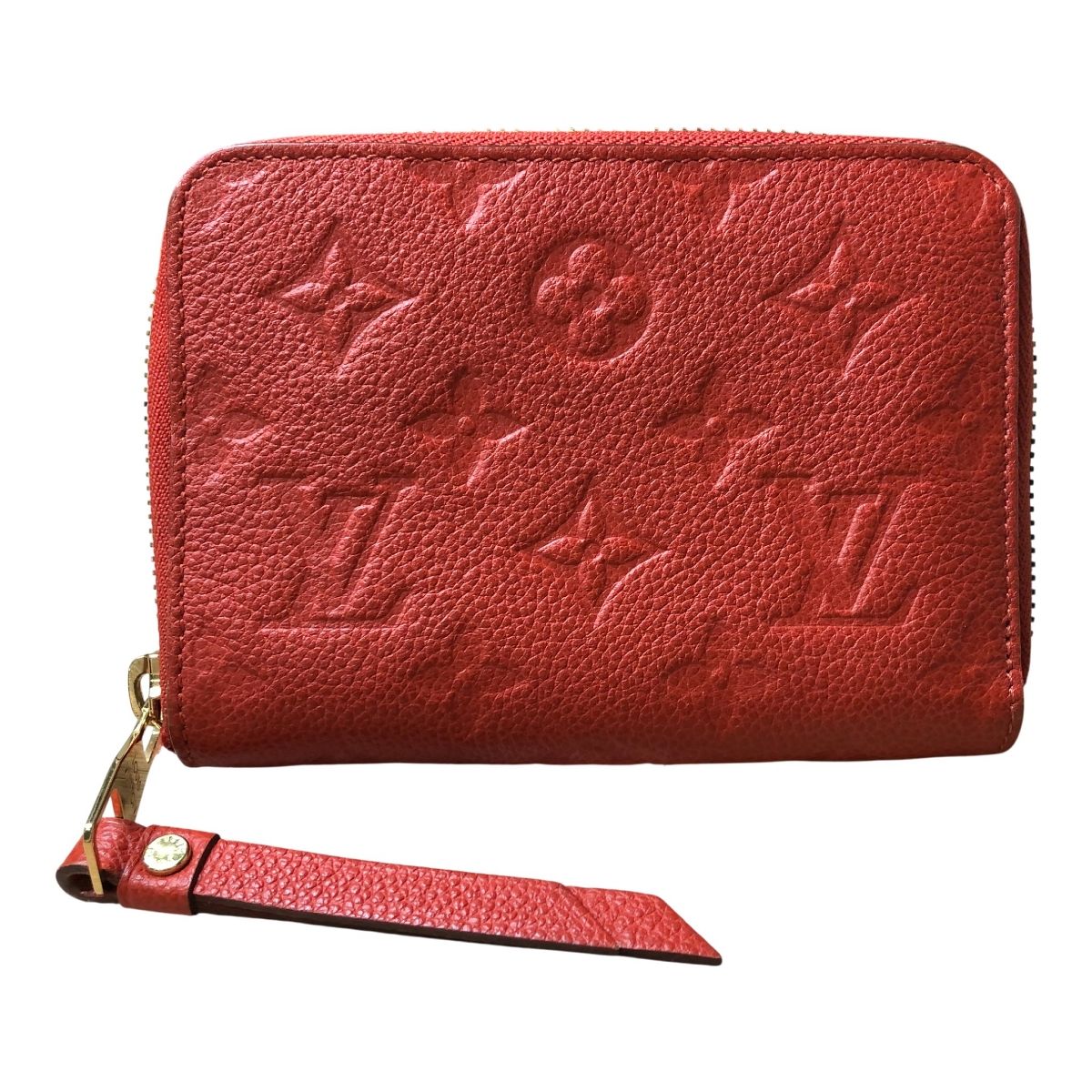 ルイヴィトン LOUIS VUITTON モノグラム アンプラント ポルトフォイユ スクレット コンパクト レッド 財布 レディース T10570100