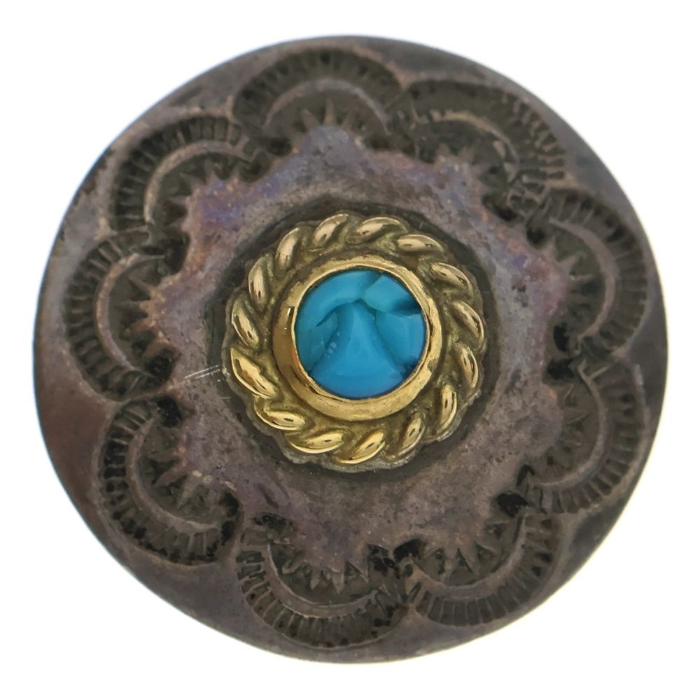 goro s ゴローズ 金縄ターコイズ付きスタンプコンチョ