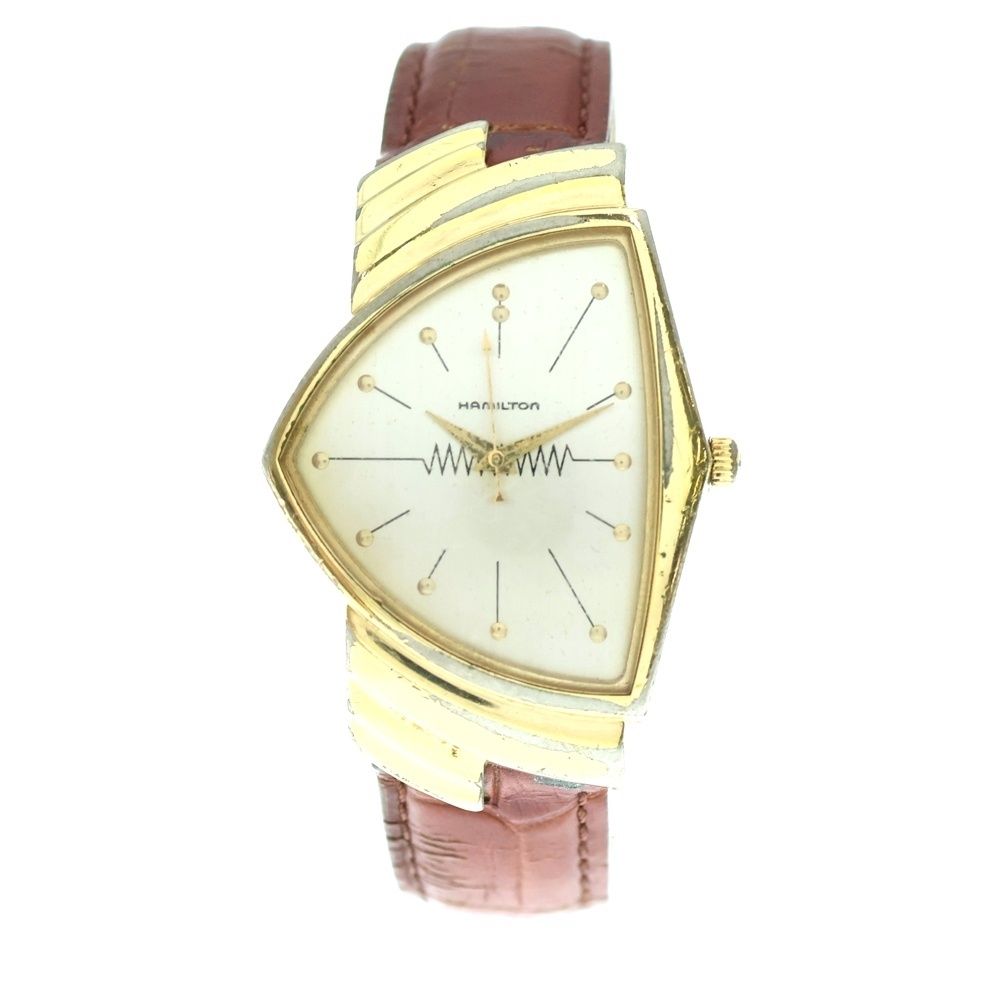 HAMILTON ハミルトン ベンチュラ クォーツ ウォッチ レザーベルト 腕時計 ゴールド ブラウン 6250