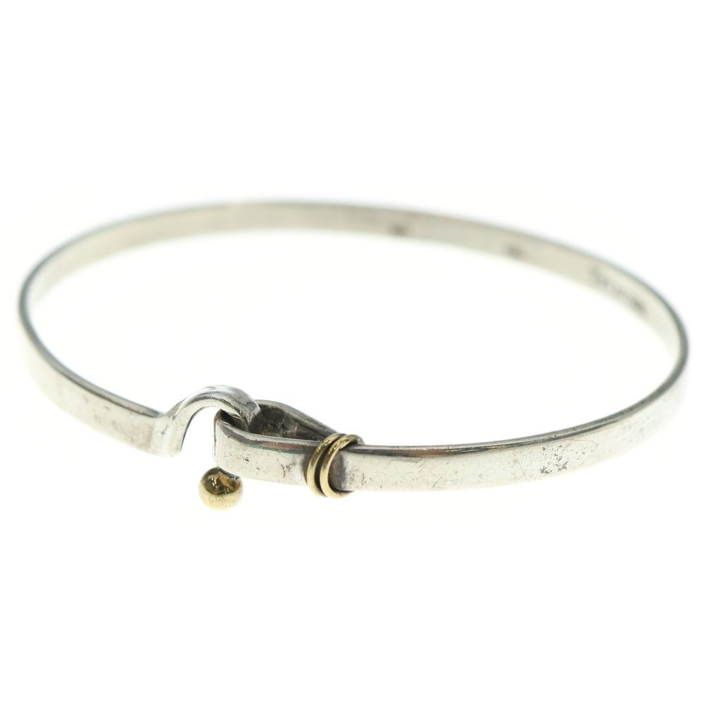 TIFFANY-Co ティファニー フック-アイバングル ブレスレット シルバー×ゴールド