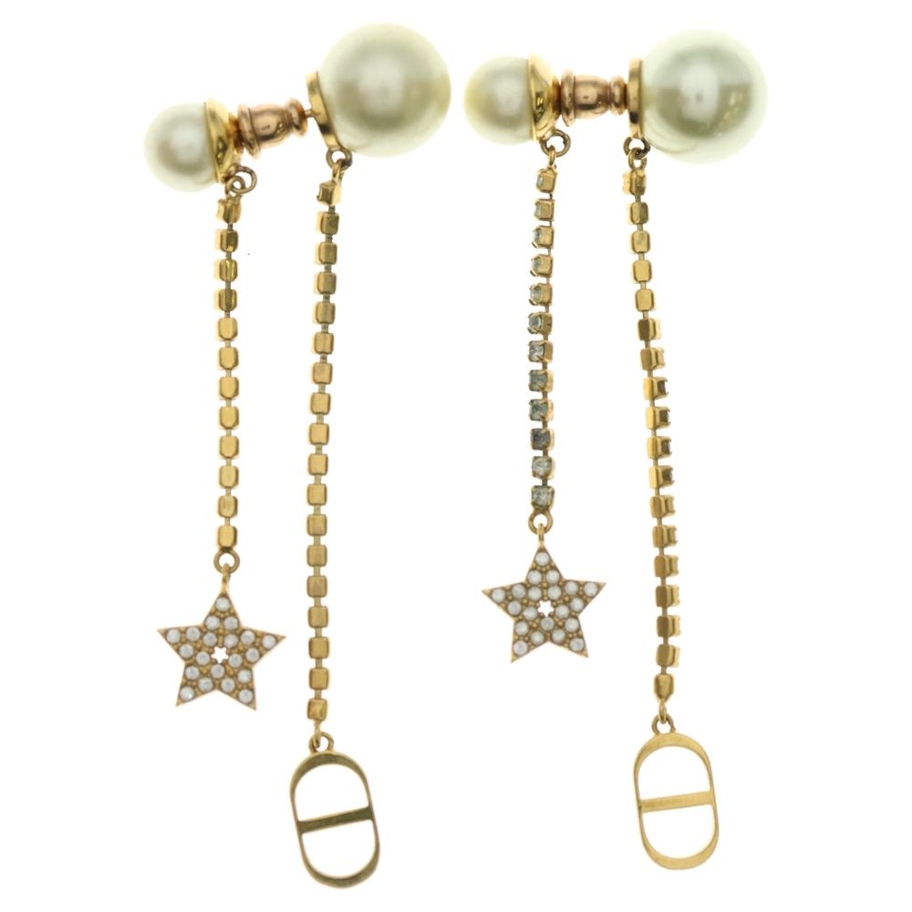 Christian Dior クリスチャンディオール ピアス Dior Tribales スター トライバル パール×ラインストーン ゴールド E1270TRICY_D301