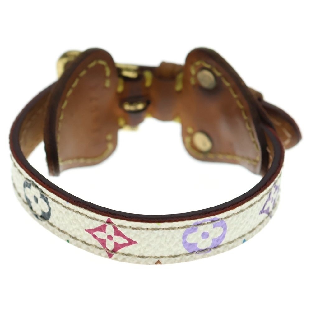 LOUIS VUITTON ルイヴィトン モノグラム マルチ ブラスレテダ ブレスレット ホワイト×ブラウン レザー×PVC M92485