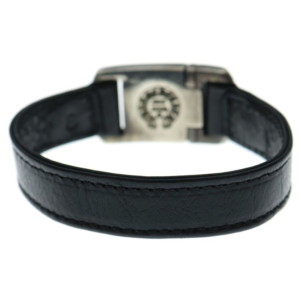 CHROME HEARTS クロムハーツ HARNESS CLASP ハーネスクラスプ レザーブレスレット ブラック シルバー