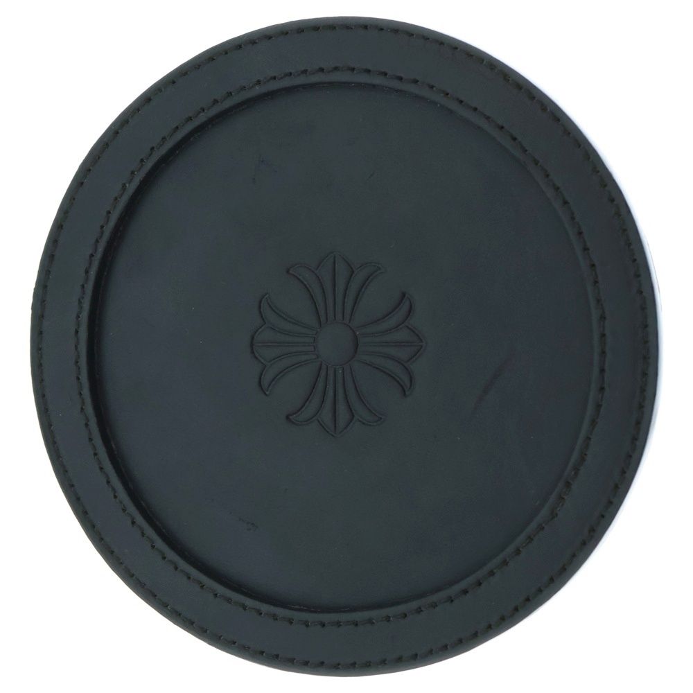 CHROME HEARTS クロムハーツ COASTER CHプラス レザーコースター ブラック