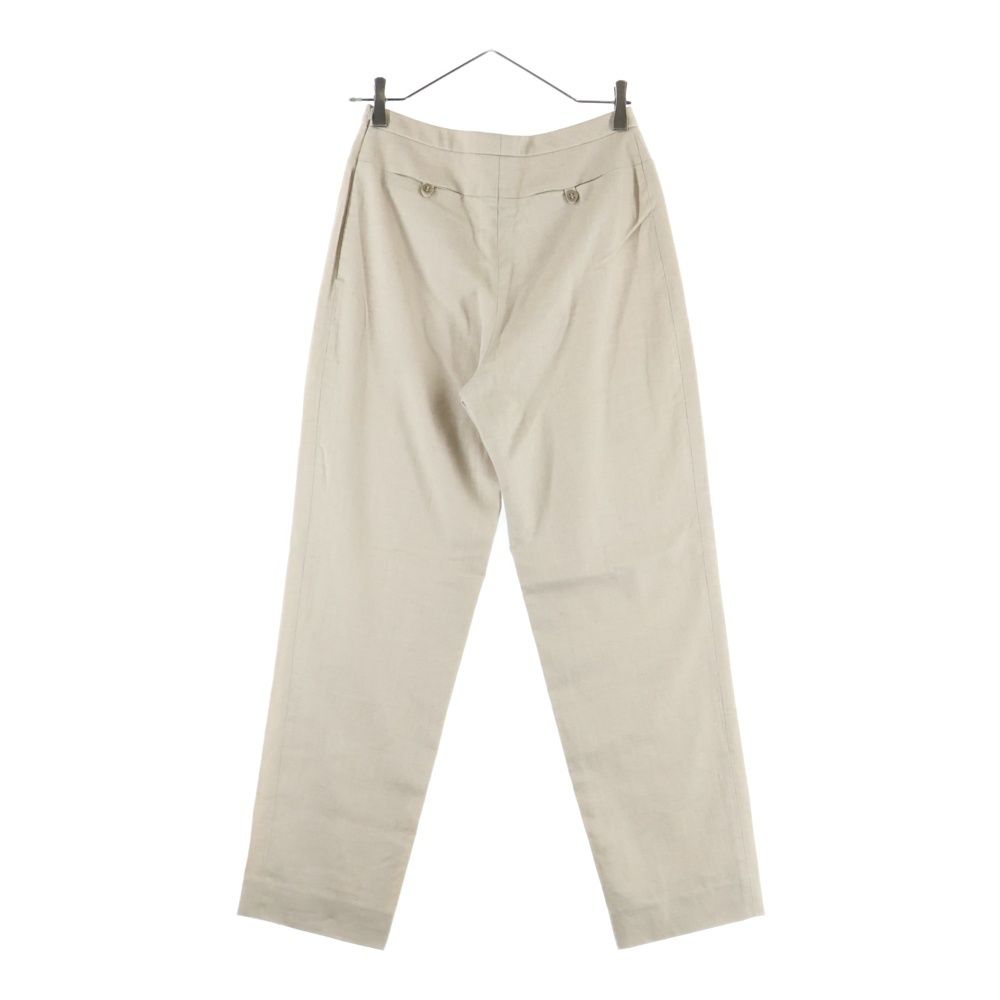 LOEWE ロエベ カシミヤ混 ウール テーパード スラックスパンツ トラウザーズ ベージュ レディース 2 PB 2032