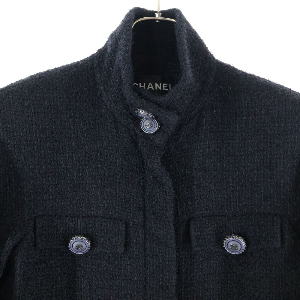 CHANEL (シャネル) ココマーク グリポワボタン ウール ツイード
