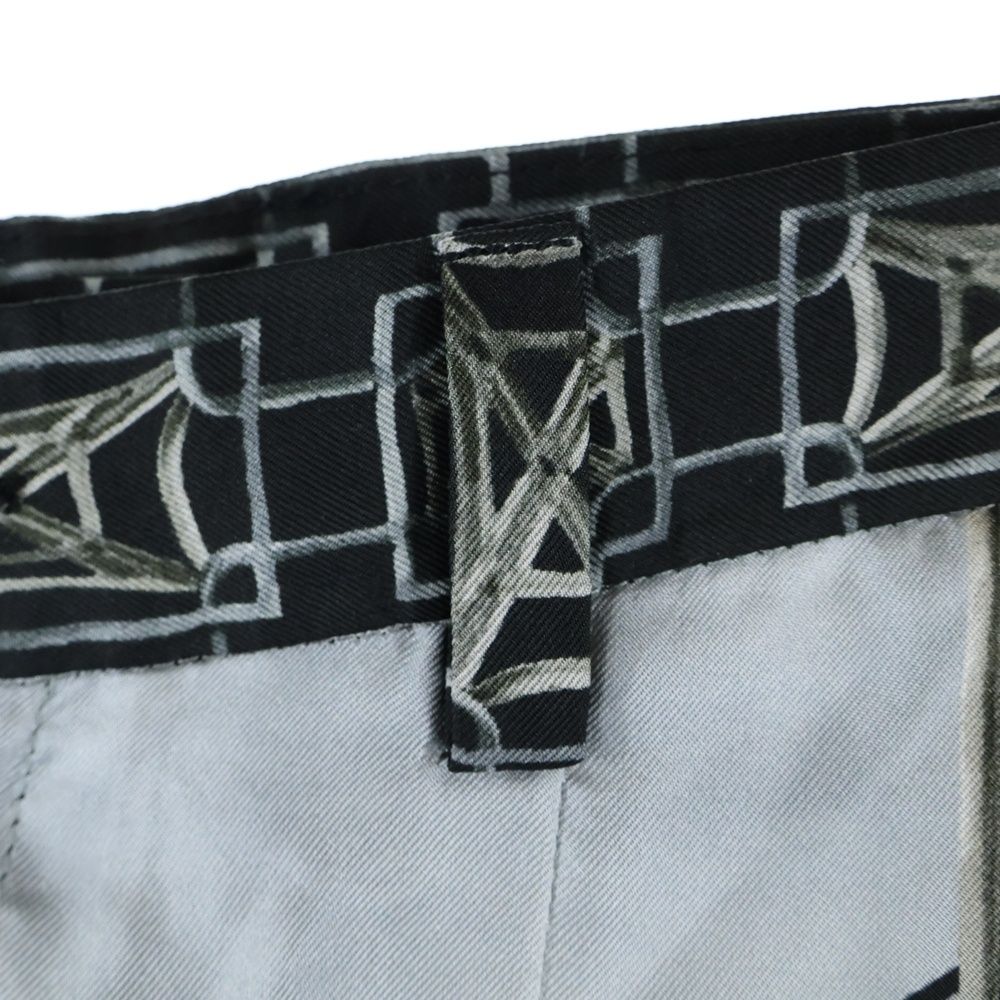 総柄 シルクパンツ