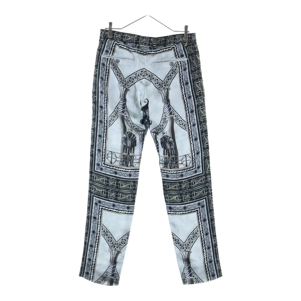 タグ付き　ドルチェアンドガッバーナ (38) 総柄パンツ　光沢感　シルク混 DOLCE & GABBANA (ドルチェアンドガッバーナ) SILK PANTS 総柄 シルク