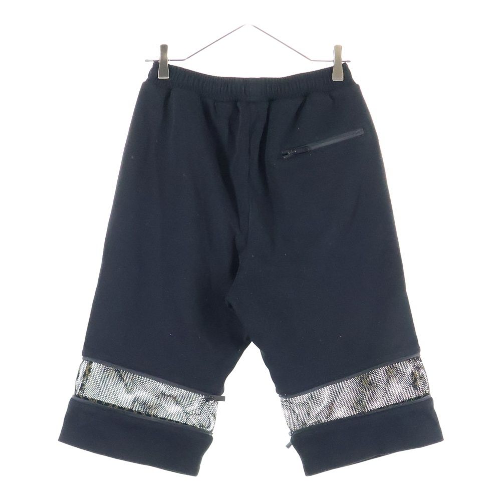 FENDI フェンディ 21 SS ズッカ柄 メッシュ切り替え スウェット ショート ハーフパンツ ショーツ ブラック ブラウン FAB 564 AD 3 D