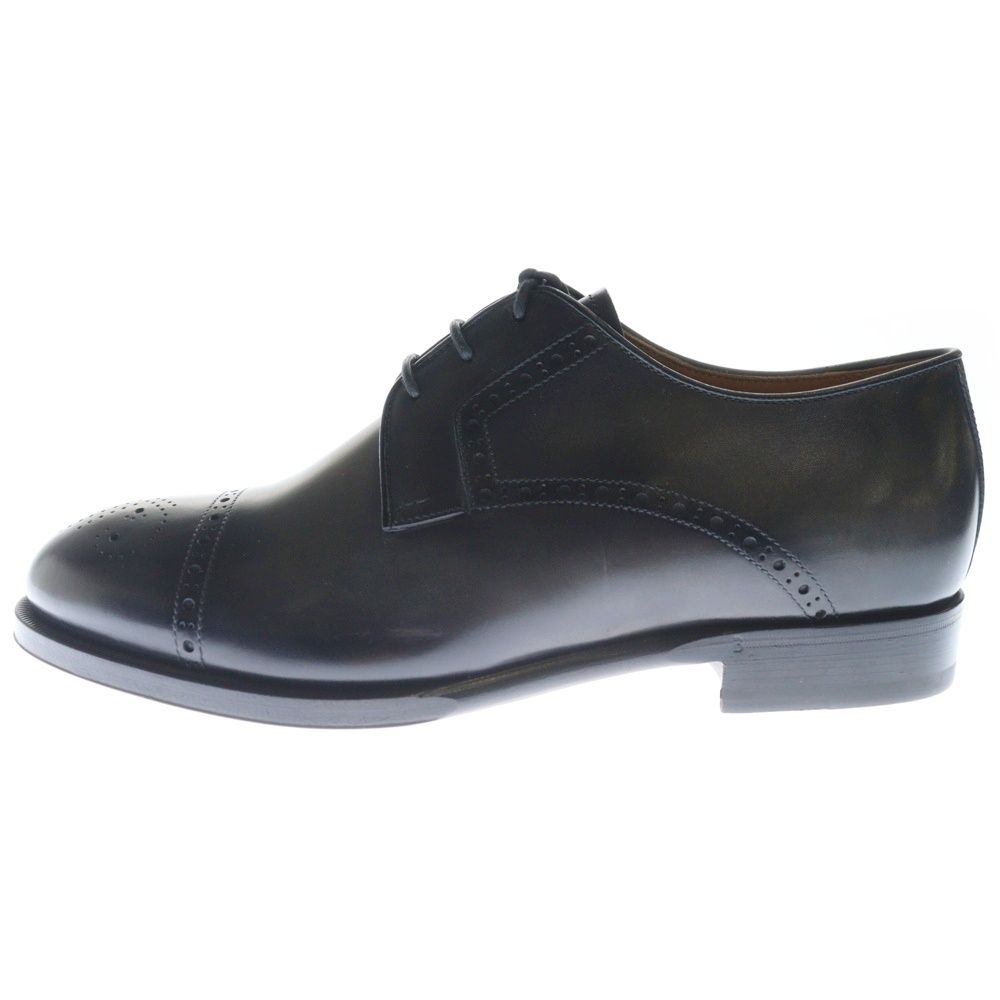 Berluti ベルルッティ Classic Dune クラシックデューン セミブローグレザーダービーシューズ ブラック S5218-001