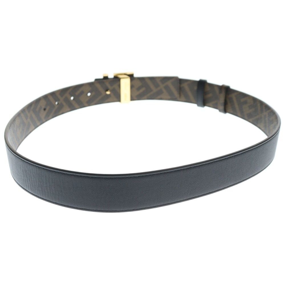 FENDI フェンディ ズッカ柄 レザー リバーシブル ベルト ブラウン ブラック ゴールド 7 C 0424