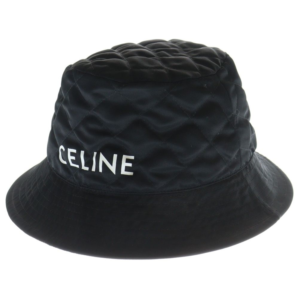 CELINE セリーヌ フロントロゴ ナイロン バケットハット 2AUB0930C ブラック