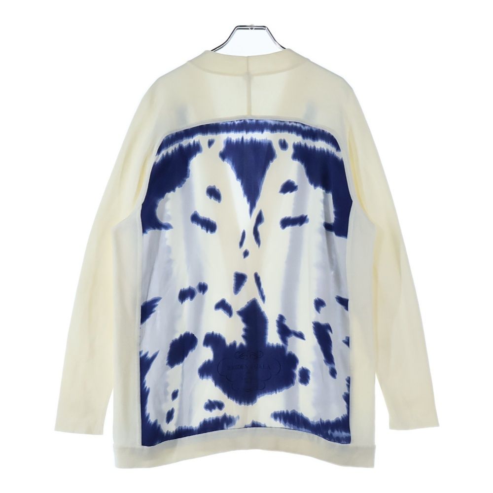 HERMES (エルメス) 総柄プリント シルク スカーフ ニット切り替え