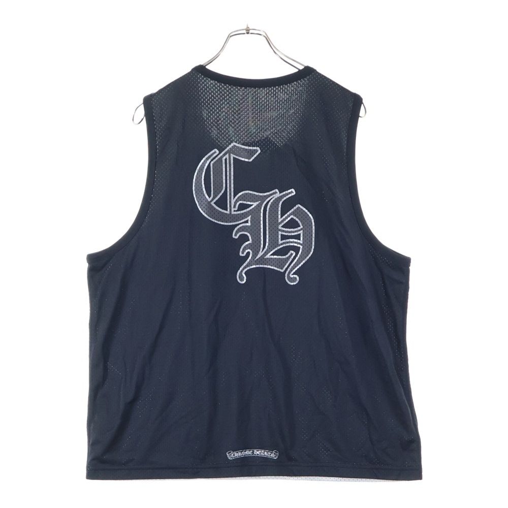 CHROME HEARTS クロムハーツ MESH WARM UP JERSEY リバーシブルCHロゴプリントメッシュタンクトップ ブラック
