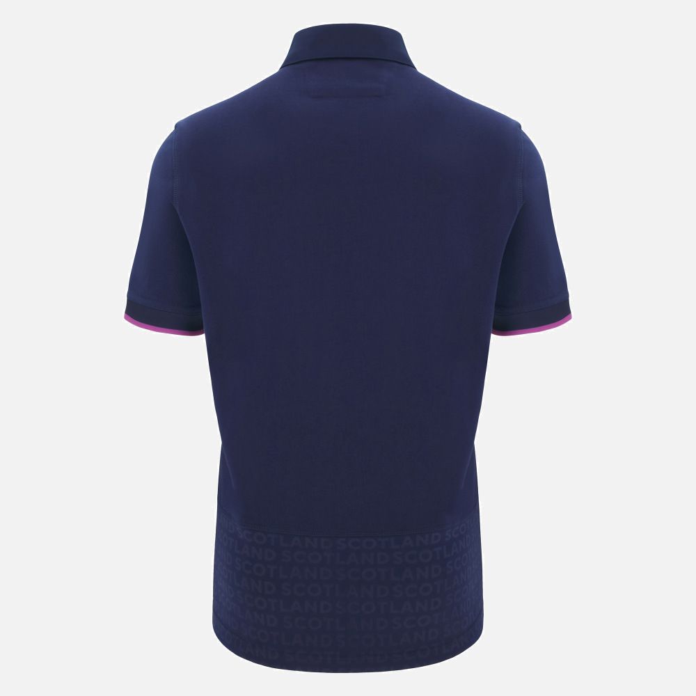 マクロン ラグビー スコットランド代表 2025 2026 ホーム コットン 半袖 シャツ 紺 ネイビー 紫 パープル モデル 日本未発売