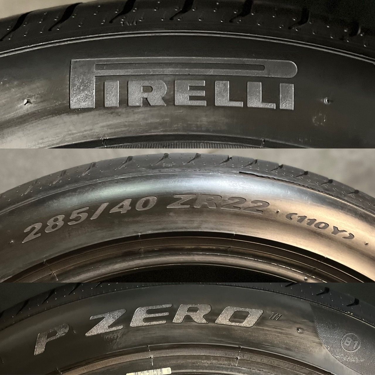  2025 製 約8 5～9 5分山 ピレリ PIRELLI ピーセロ P ZERO B 1 285 40 R 22 4本 h_627 21インチ サマータイヤ ノーマルタイヤ