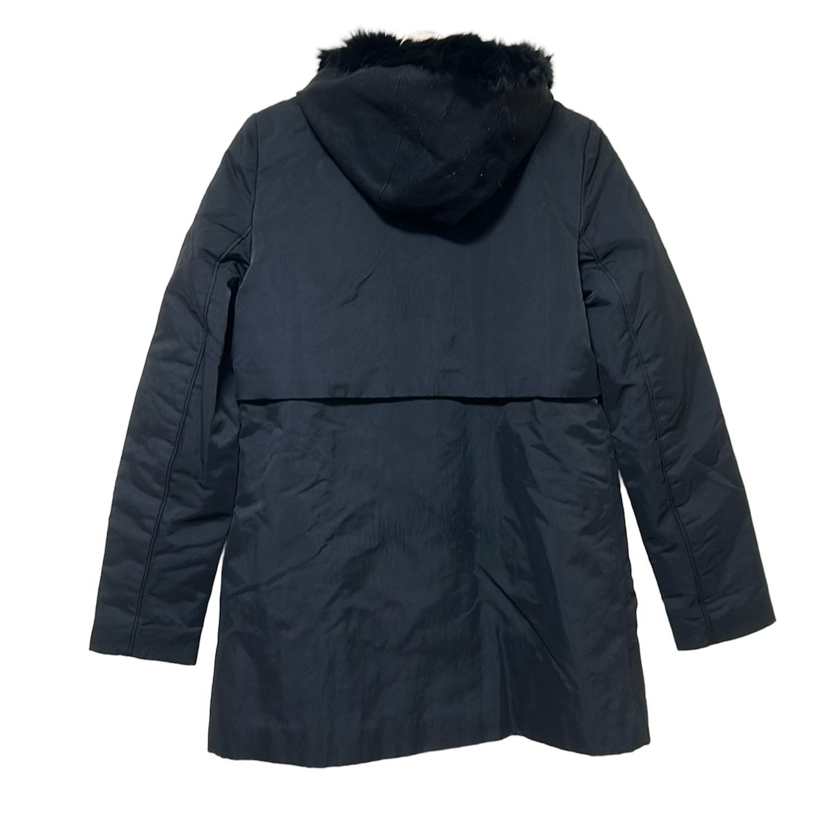 COMPTOIR DES COTONNIERS コントワーデコトニエ コート サイズ36 S レディース - 黒 長袖 ラビット ラパン フード取り外し可 冬