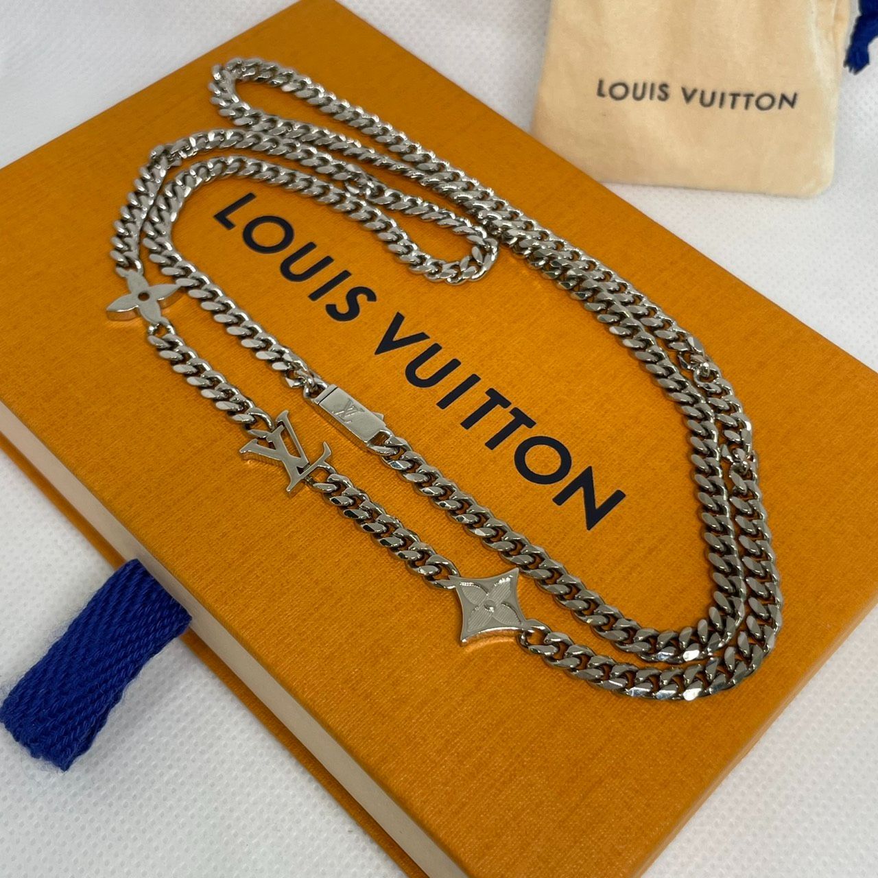 LOUIS VUITTON ルイ ヴィトン モノグラム ロウ M01490 ネックレス