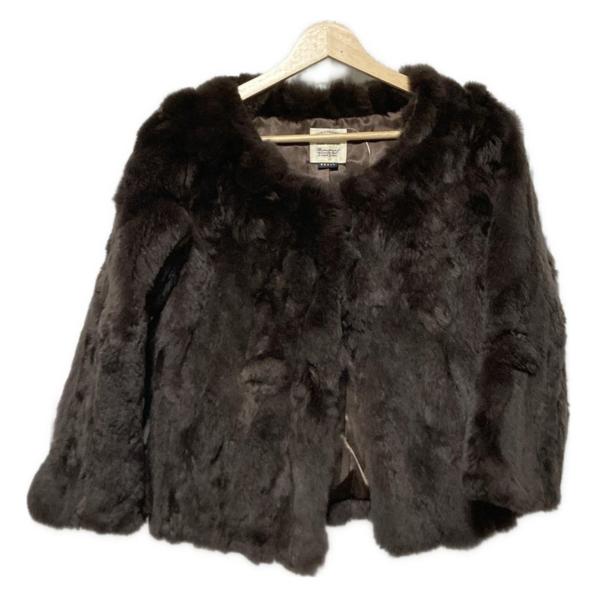 nano universe ナノユニバース コート サイズS レディース - ダークブラウン 毛皮 長袖 冬
