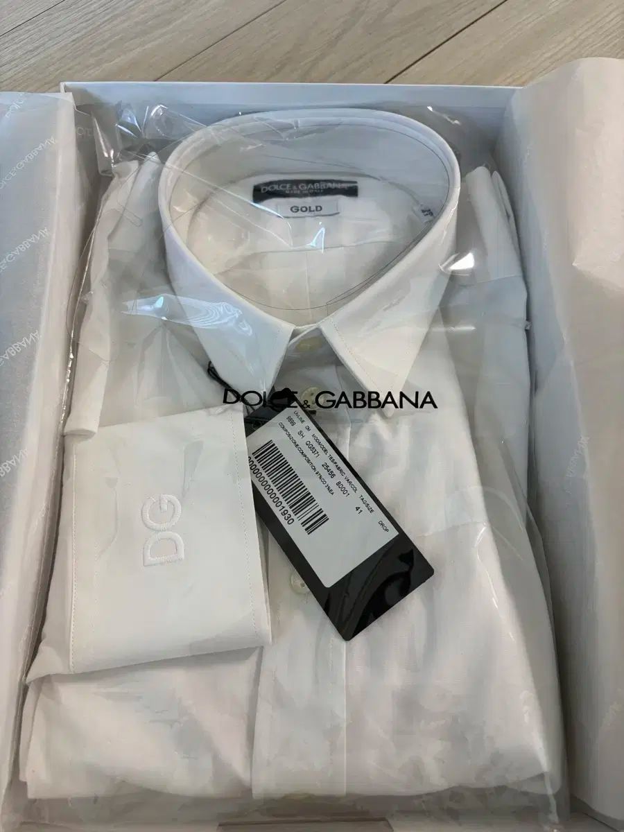 Dolce-Gabbana ドルチェ＆ガッバーナ 白 GOLD シャツ DG ロゴ 41