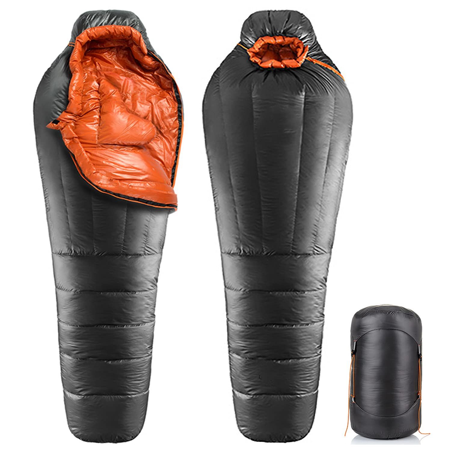 最低温度-30℃ ダウン650FP マミー型 冬 軽量 シュラフ コンパクト ダウン キャンプ 冬用 車中泊 寝袋 登山 JUYEE 防災避難