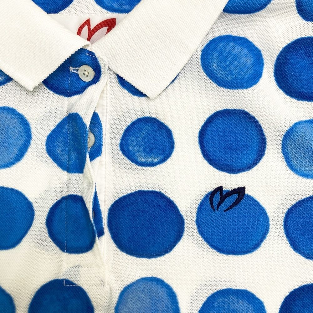 美品✨マスターバニーエディション　ゴルフウェア　ポロシャツ　花柄　ブルー系　総柄 サイズ：1 MASTER BUNNY EDITION マスターバニーエディション 半袖