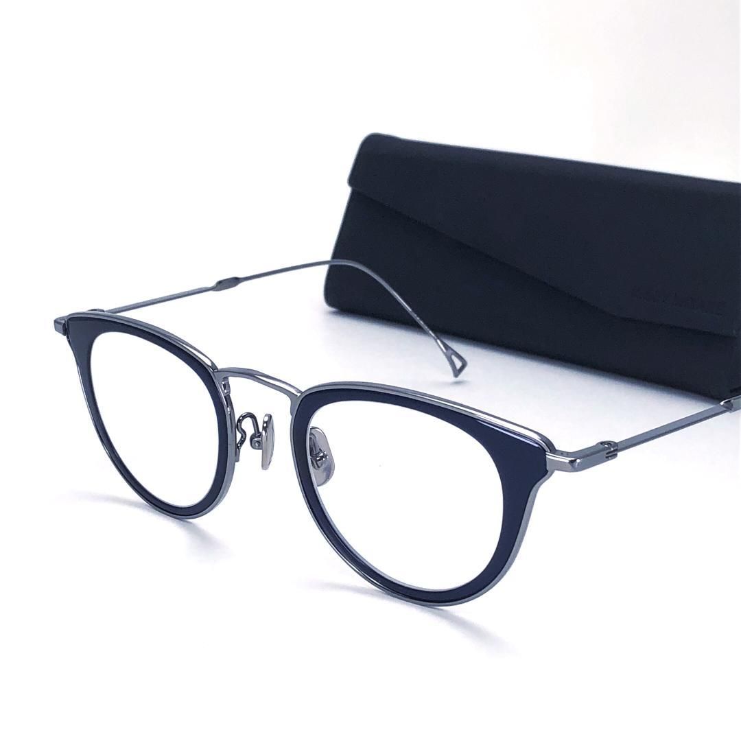 ケース付き ISSEY MIYAKE 金子眼鏡 コラボ メンズ 眼鏡 46 24 145 メタル アセテート シルバー ブラック