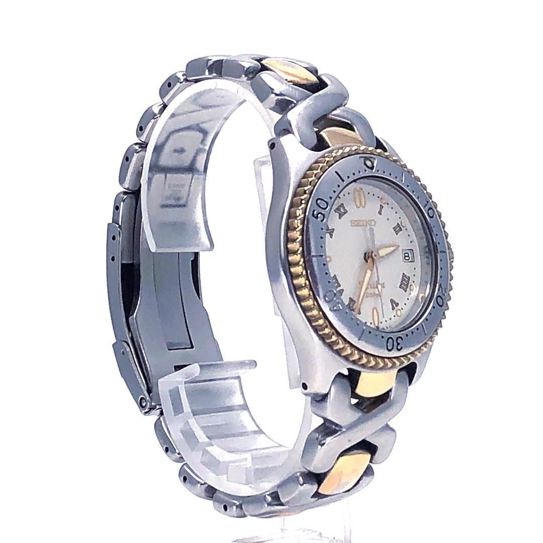  SEIKO セイコー スキューバ 7 N 35-6080 クォーツ ステンレス GP シルバー ゴールド 腕時計(クォーツ) 腕時計(アナログ)