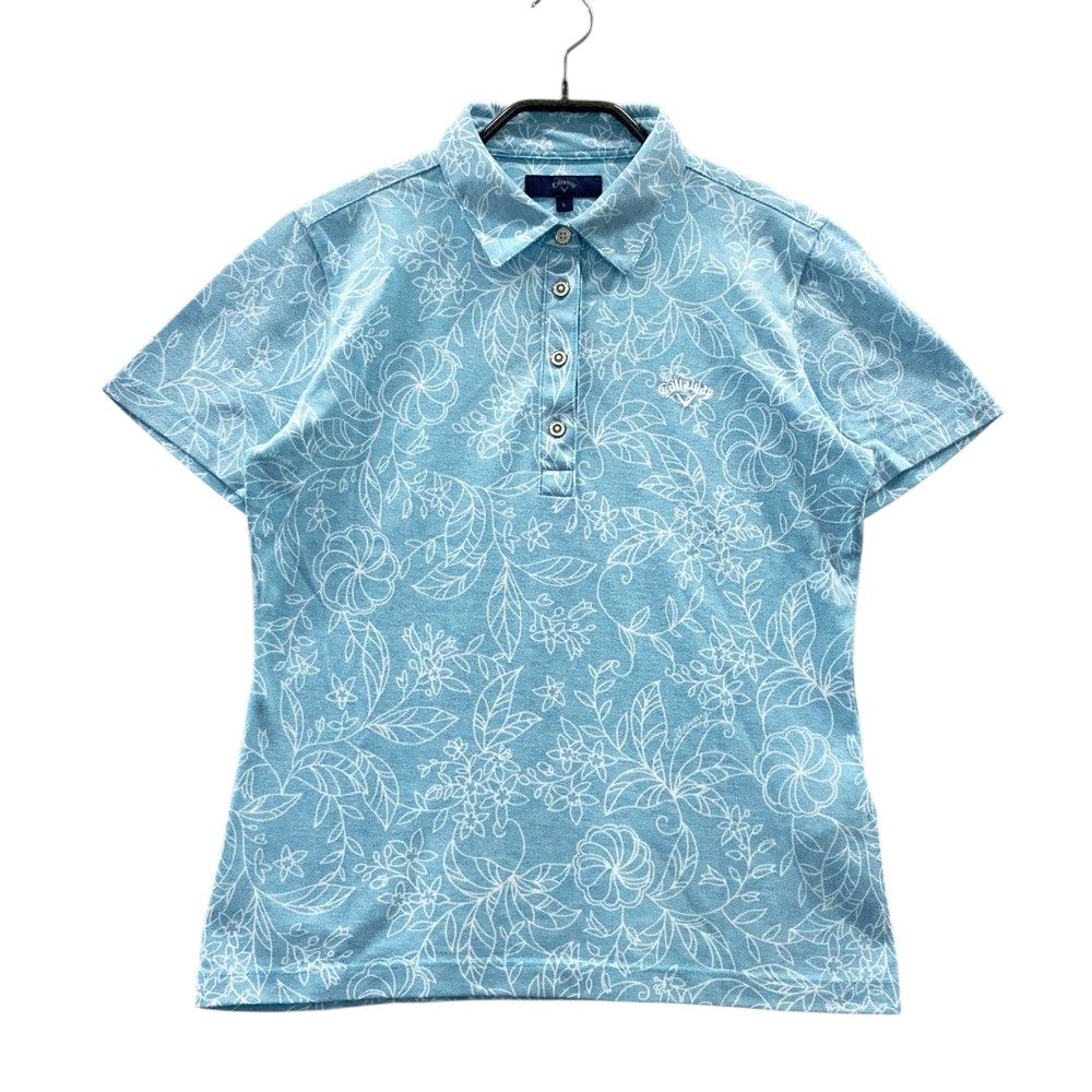 サイズ：L CALLAWAY キャロウェイ 半袖ポロシャツ 花 総柄
