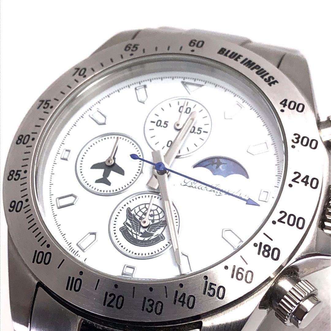  箱 コマ付き ブルーインパルス 創設60周年記念 メンズ 腕時計 ZA 1094 クォーツ ステンレス シルバー ホワイト 腕時計(クォーツ) 腕時計(アナログ)