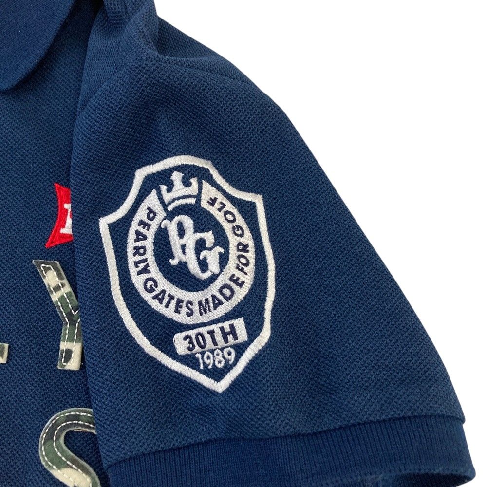 サイズ：0 PEARLY GATES パーリーゲイツ 半袖ポロシャツ ネイビー系