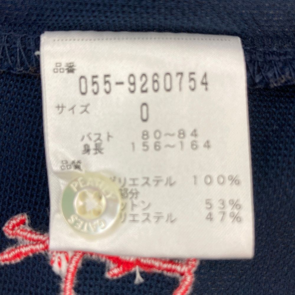 サイズ：0 PEARLY GATES パーリーゲイツ 半袖ポロシャツ ネイビー系