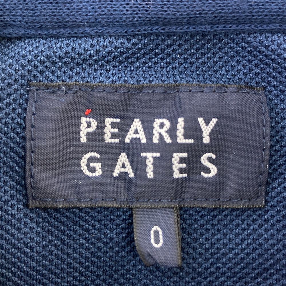 【新品】パーリーゲイツ　半袖シャツ　レディース サイズ：0 PEARLY GATES パーリーゲイツ 半袖ポロシャツ ネイビー系