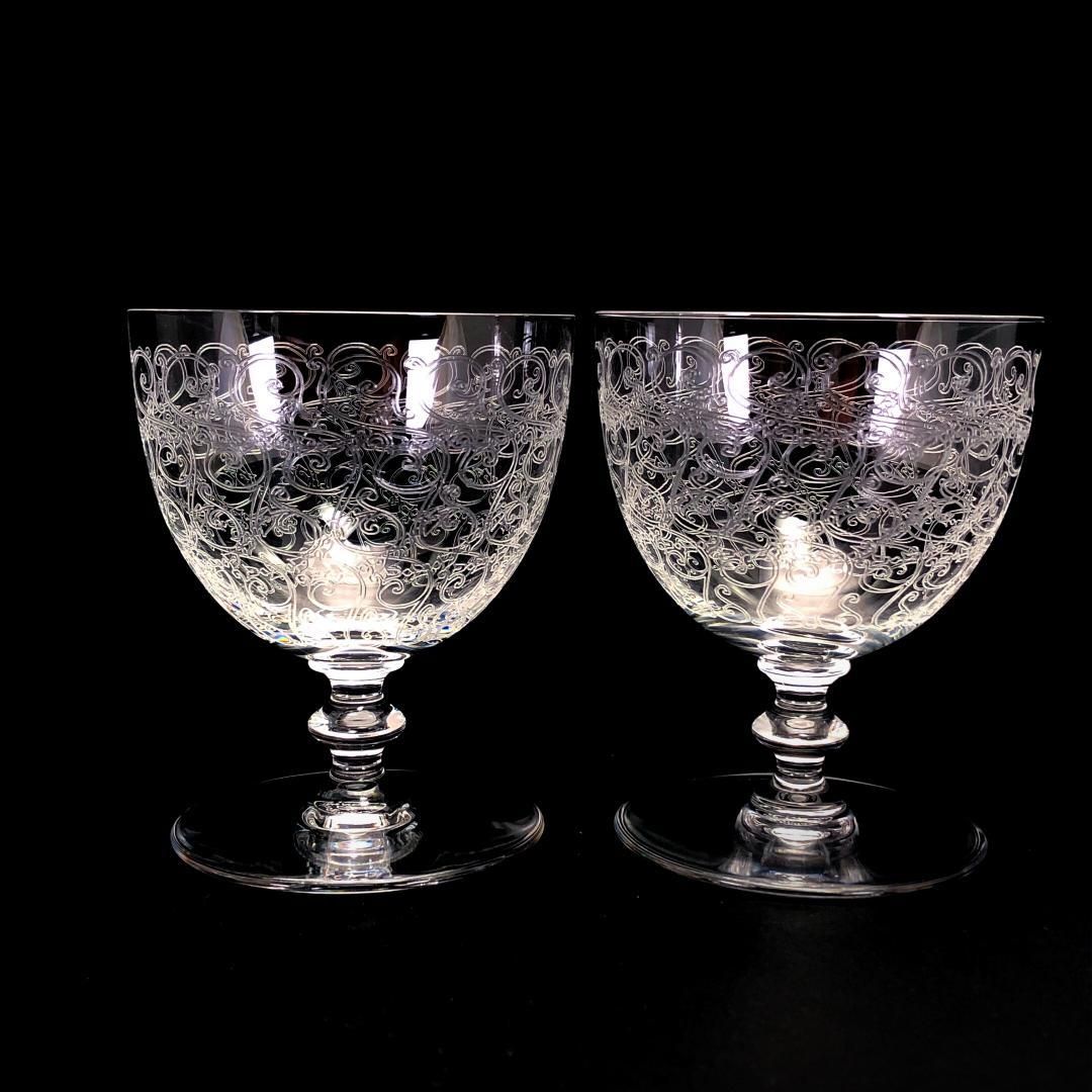 美品・箱付き】Baccarat バカラ／ローハン ペア ワイングラス 