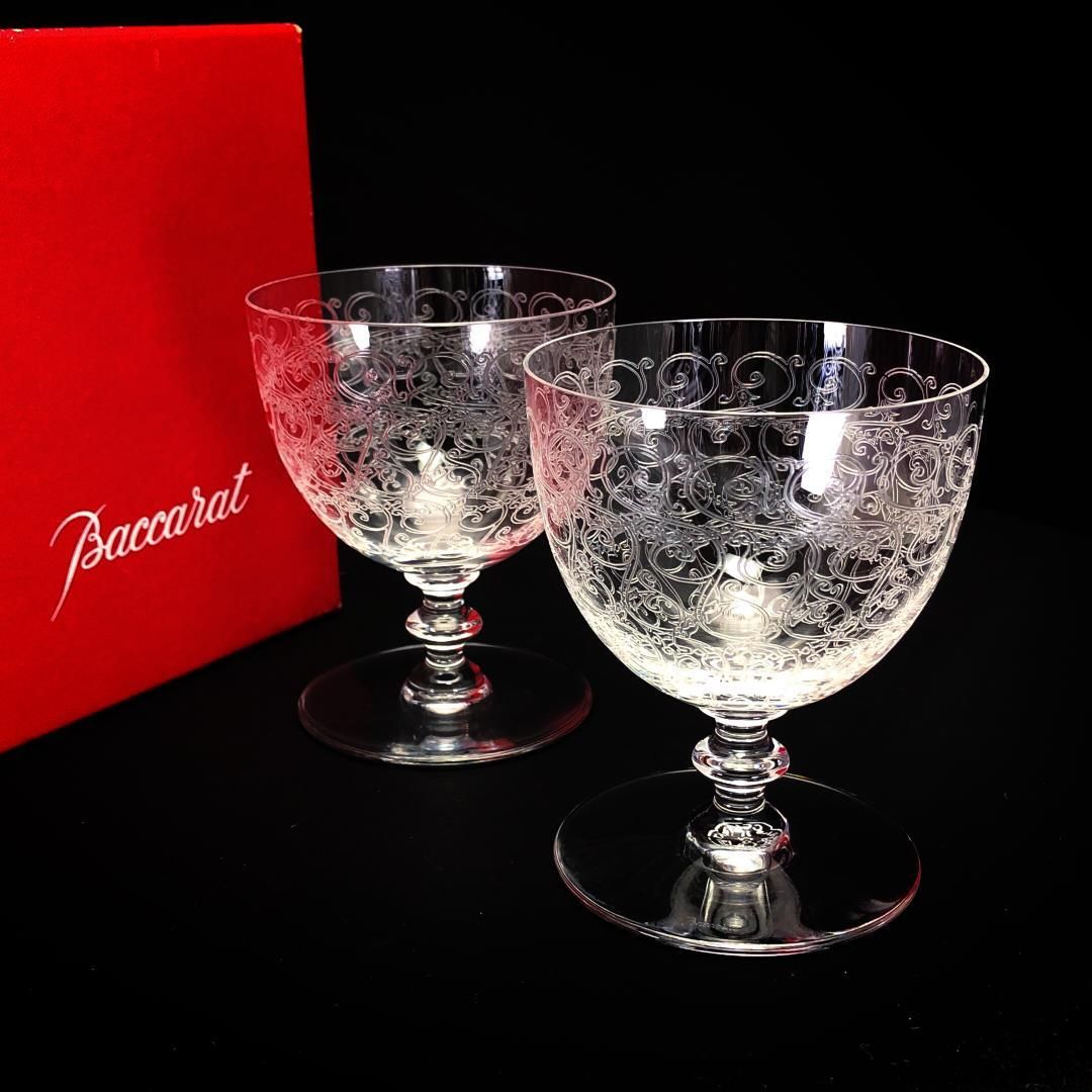 美品・箱付き】Baccarat バカラ／ローハン ペア ワイングラス 