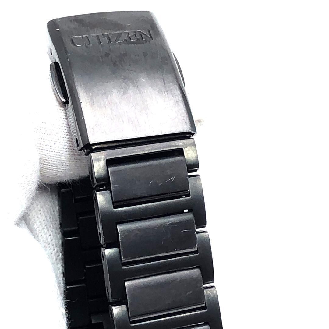  Citizen シチズン アテッサ H 128 R 007971 ソーラークォーツ チタン ブラック シルバー 腕時計(クォーツ) 腕時計(アナログ)