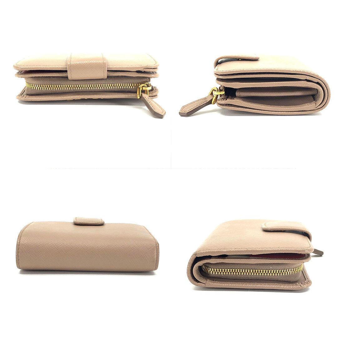 美品】PRADA プラダ／二つ折り財布 ML018/230-A／商品名／サフィアーノ