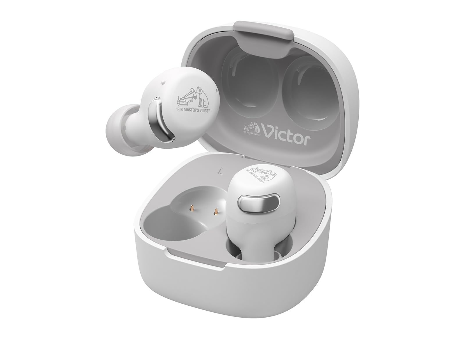 JVCケンウッド Victor HA-A30T2-W ワイヤレスイヤホン Bluetooth Ver.5.3 ノイズキャンセリング アプリ対応 マルチポイント 合計27時間再生 マイク付き 小型 軽量 外音取り込み 防水 ホワイト