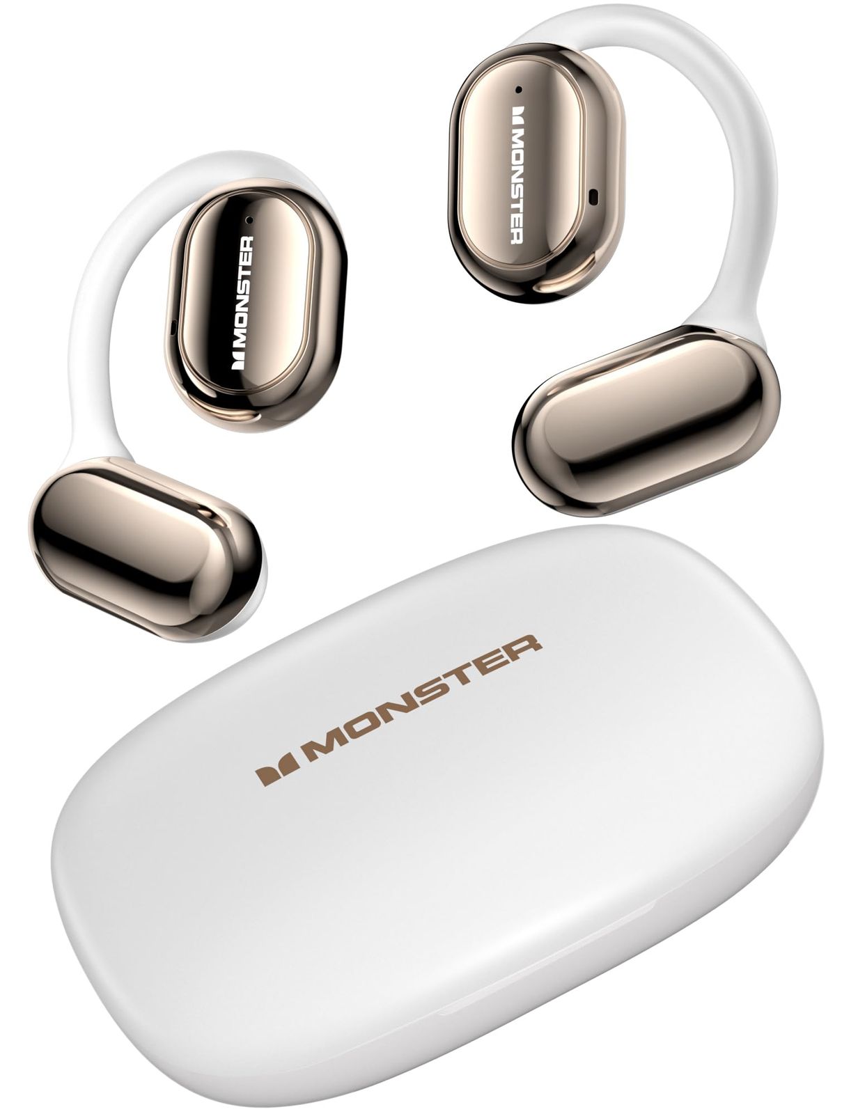 革新的な聴覚体験 空気伝導イヤホン Monster 完全オープンイヤー ワイヤレスイヤホン Bluetooth 耳掛け式 みみをふさがない 空気伝導 Bluetooth5.4 EDR技術 音漏れ抑制 16mmの大口径ドライバー ハンズフリー通話 高感度タッチ