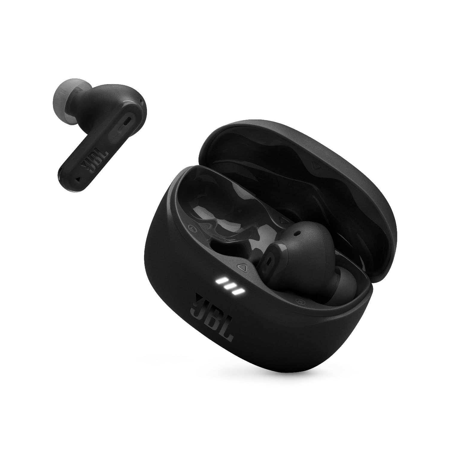 JBL TUNE BEAM 2 ワイヤレスイヤホン ハイブリッドノイズキャンセリング 防水防塵 マルチポイント接続 急速充電 片側使用 アプリ対応 ブラック