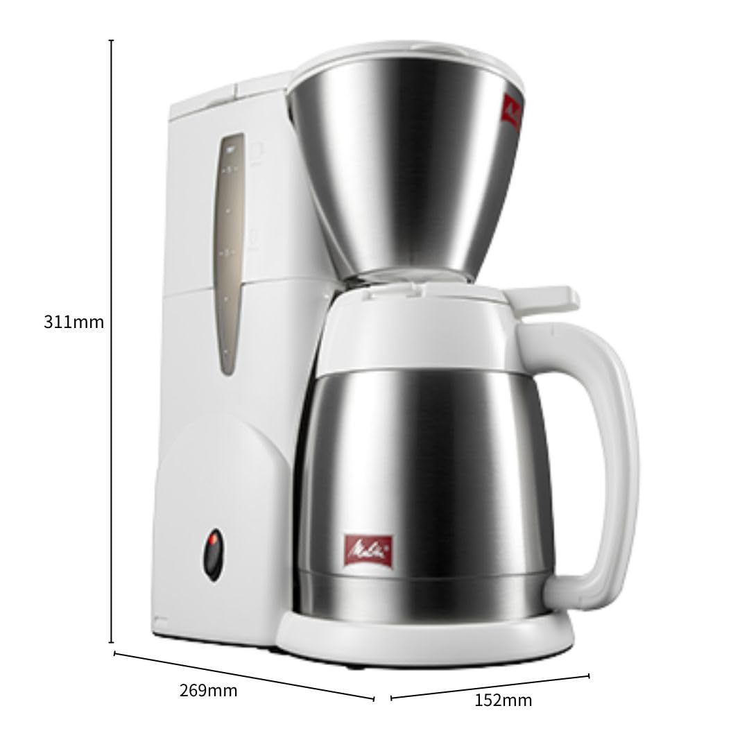 メリタ Melitta フィルターペーパー式 コーヒーメーカー ノアプラス ホワイト 5杯用 SKT 55-3 W