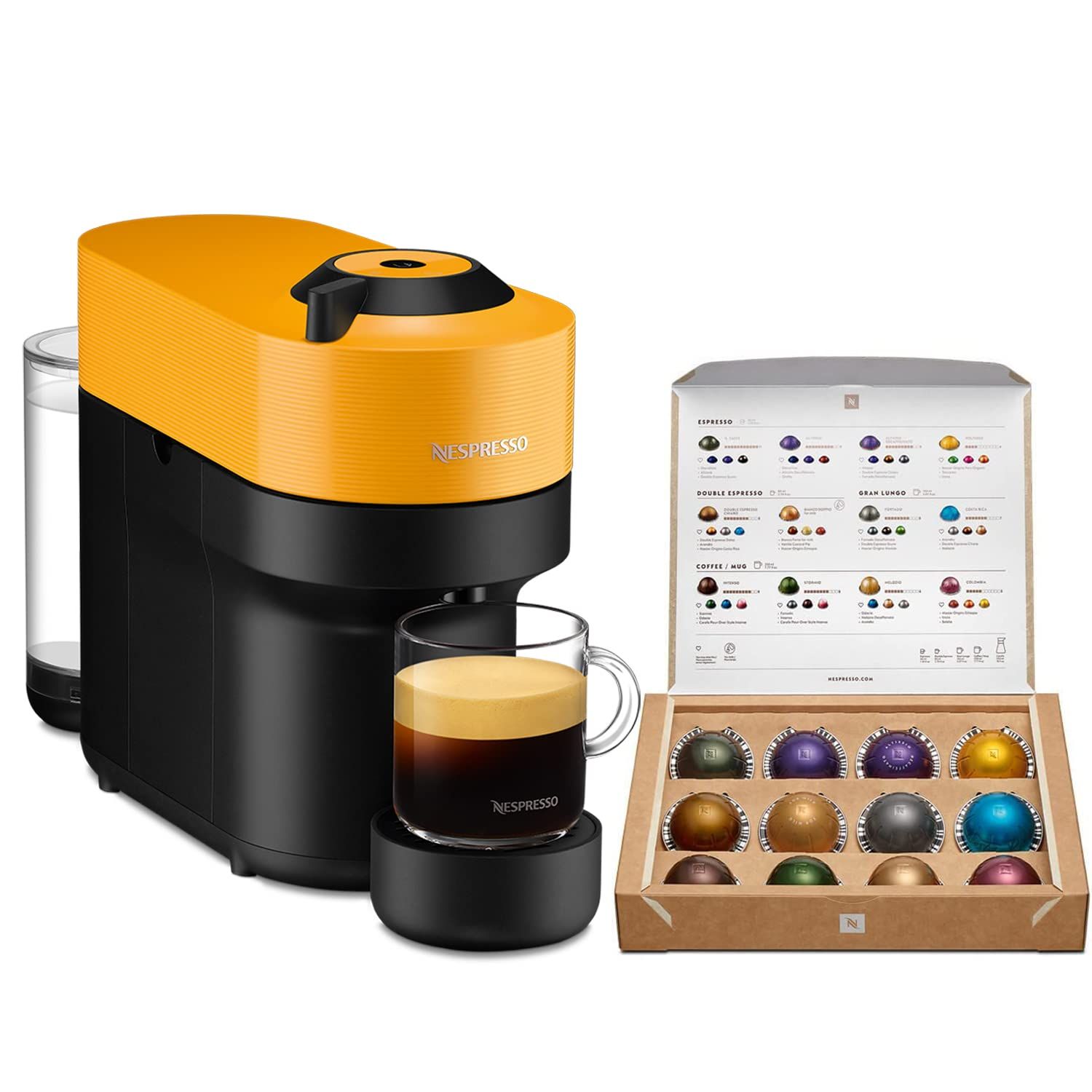 Nespresso ネスプレッソ ネスプレッソ VERTUO カプセル式コーヒーメーカー ヴァーチュオ ポップ マンゴイエロー GDV2-YE-W